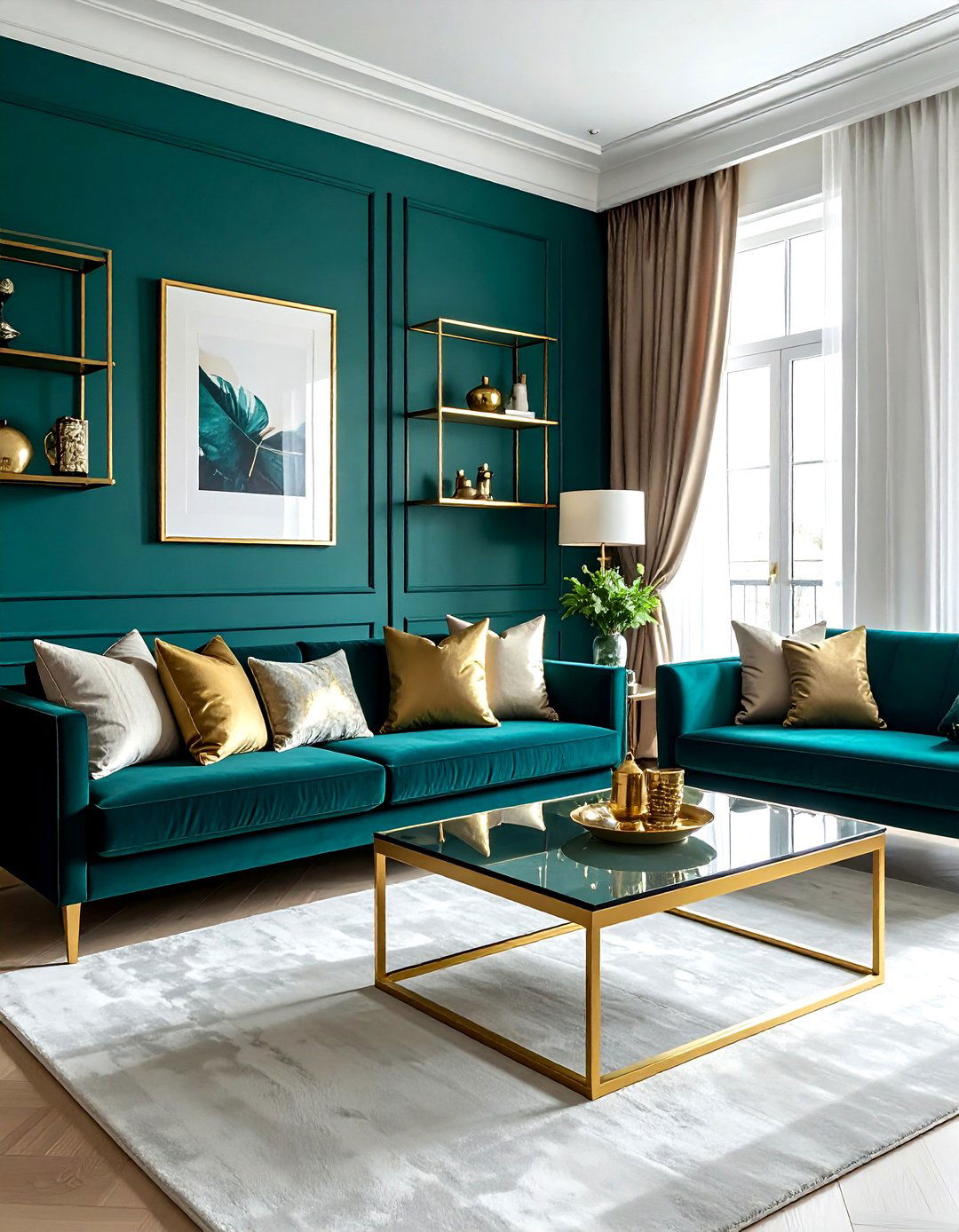 Teal And Gold Decor - 30 cool teal living room ideas