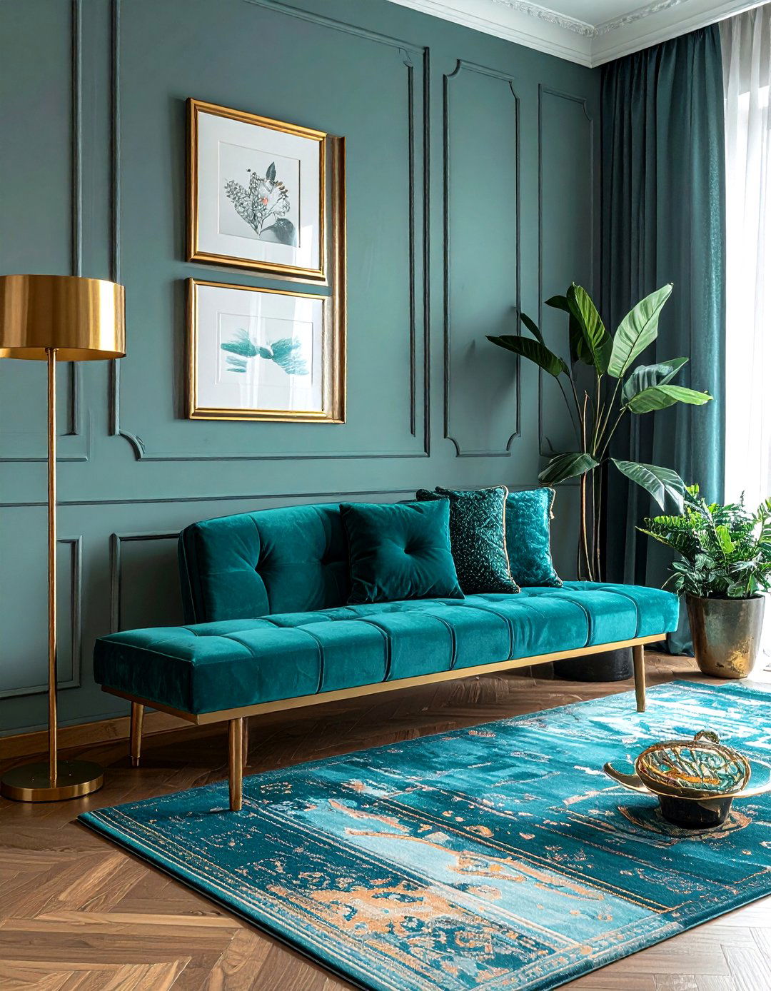 Teal And Gold Decor - 30 contemporary teal living room ideas