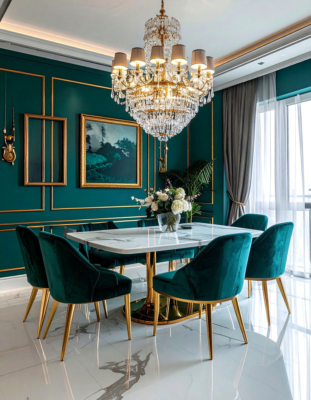 Teal And Gold Dining Room - 30 cool teal dining room ideas