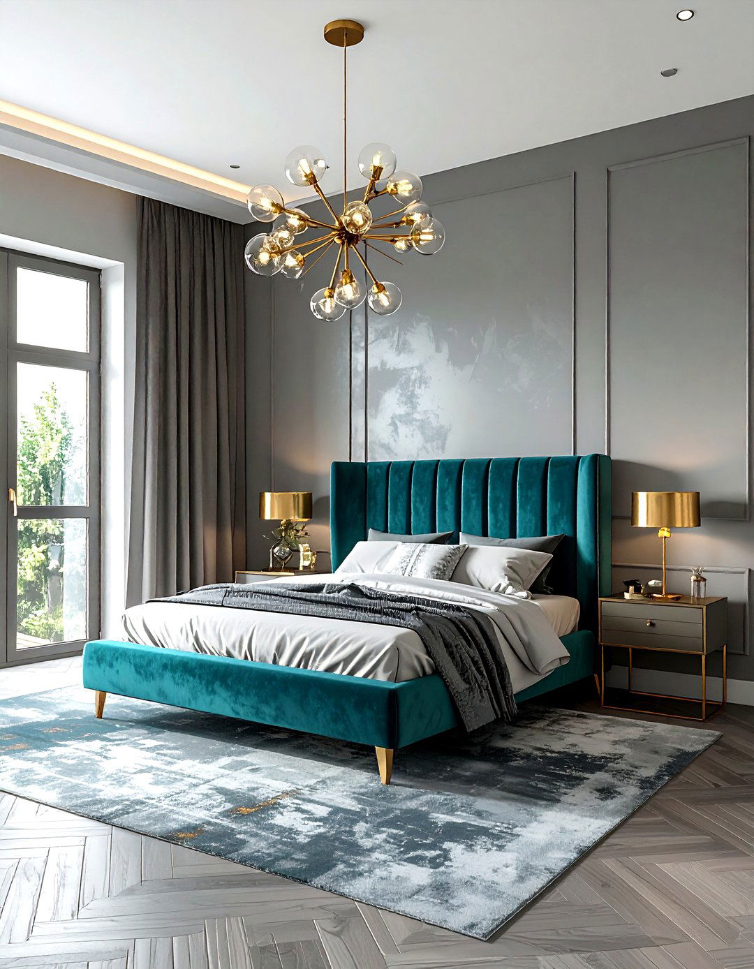 Teal And Gold Industrial Bedroom - 30 industrial teal bedroom ideas