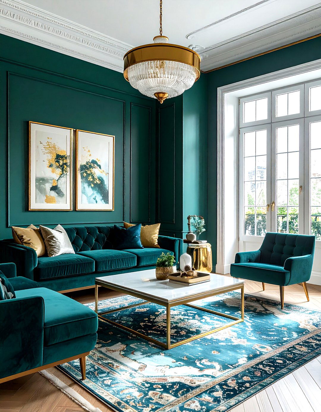 Teal And Gold Living Room - 30 gold living room ideas