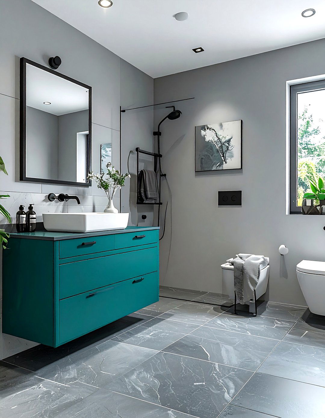 Teal And Gray Bathroom - 30 teal bathroom ideas