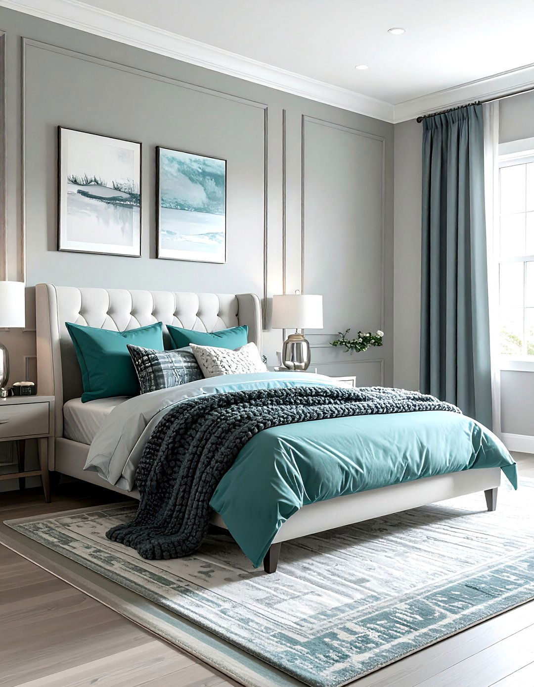 Teal And Gray Coastal Bedroom - 30 coastal teal bedroom ideas