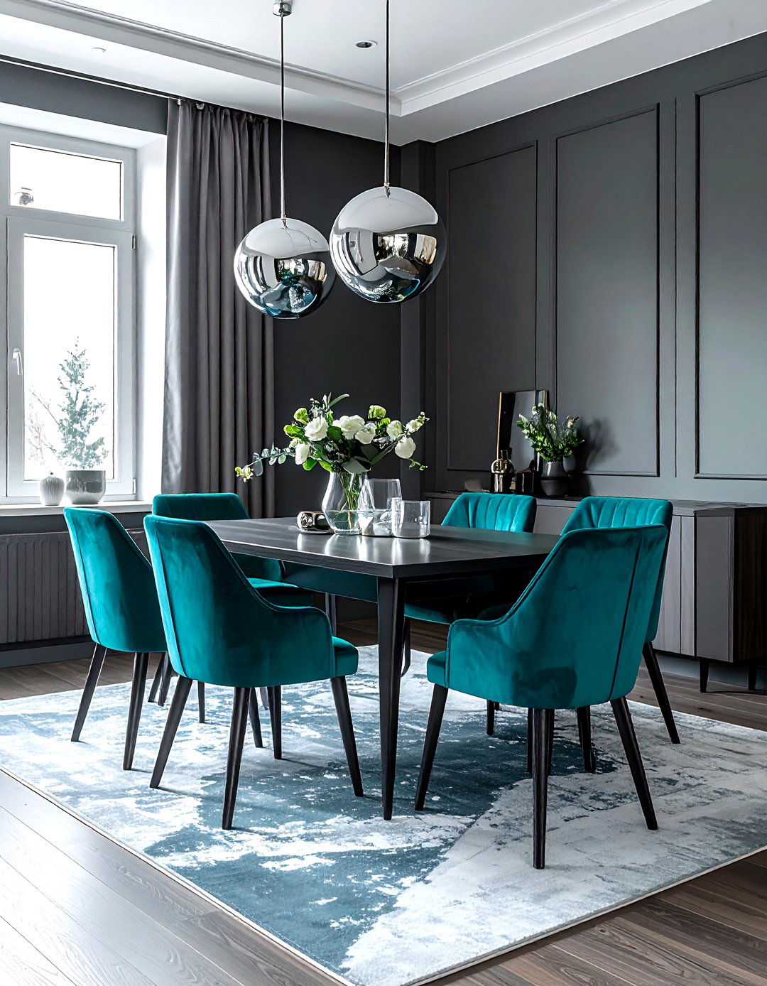 Teal And Gray Dining Room - 30 cool teal dining room ideas