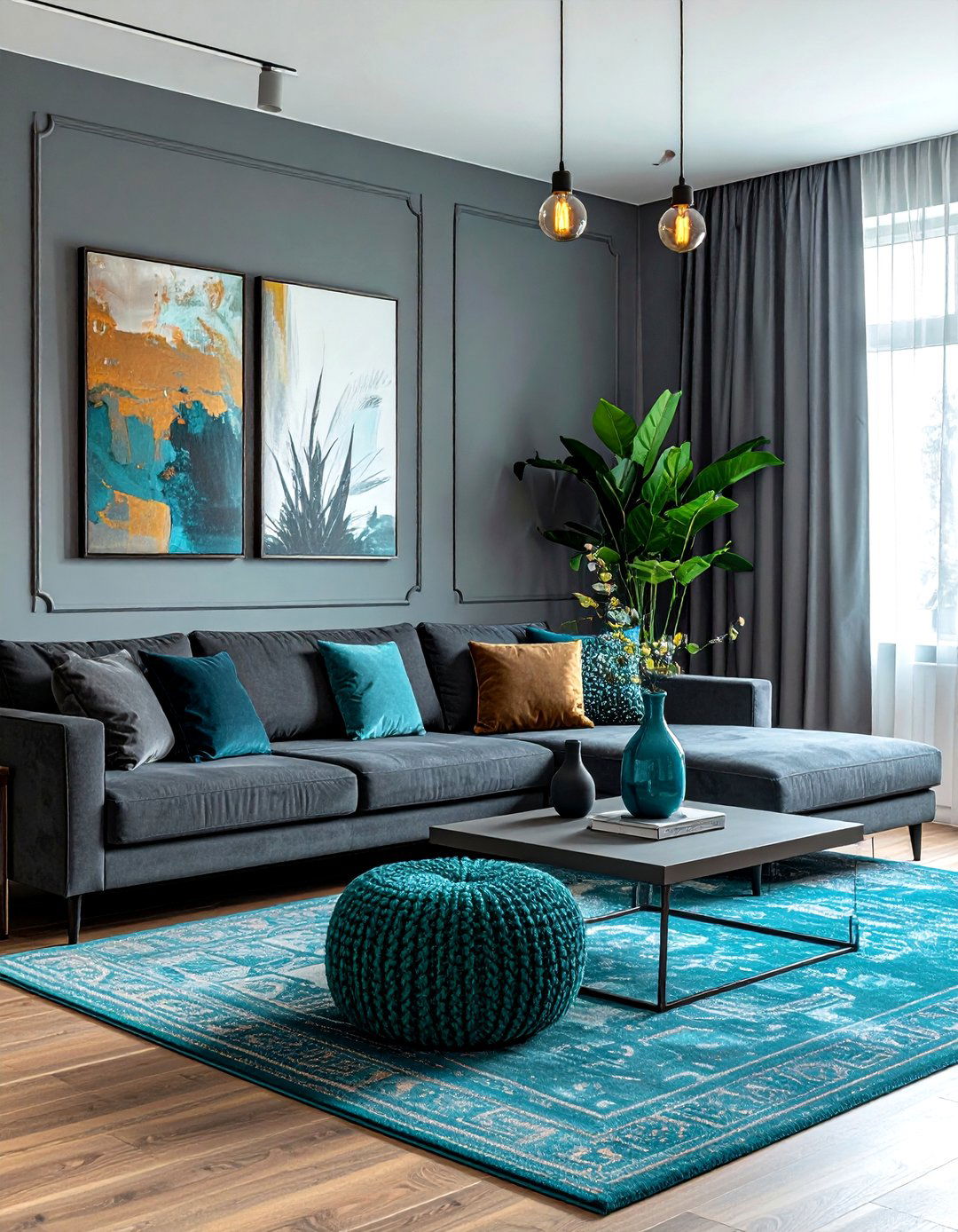 Teal And Grey Living Room - 30 cool teal living room ideas