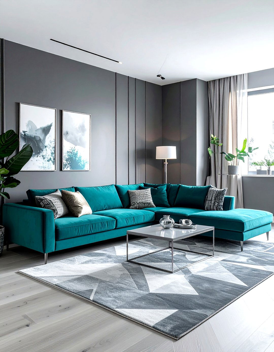 Teal And Grey Living Room - 30 modern teal living room ideas