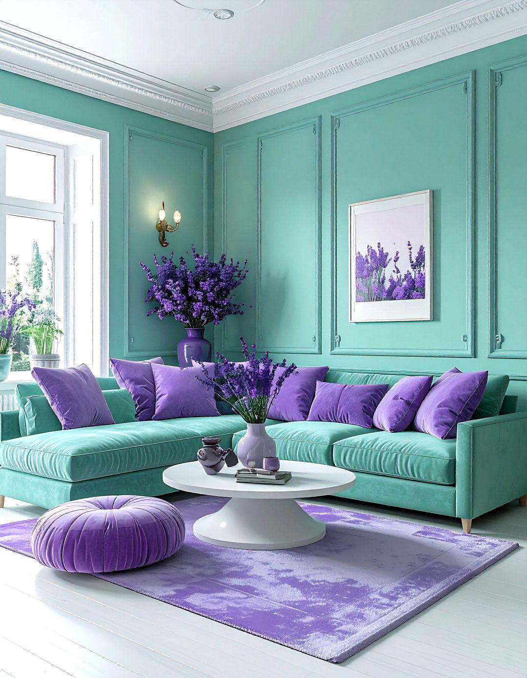 Teal And Lavender Decor - 30 cool teal living room ideas