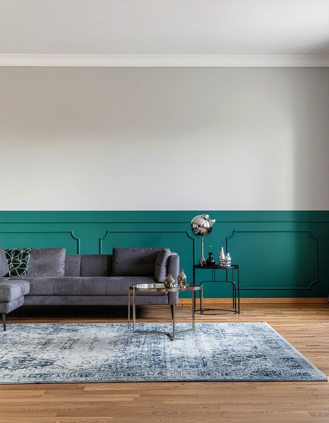 Teal And Light Gray Living Room Wall - 30 living room two tone walls