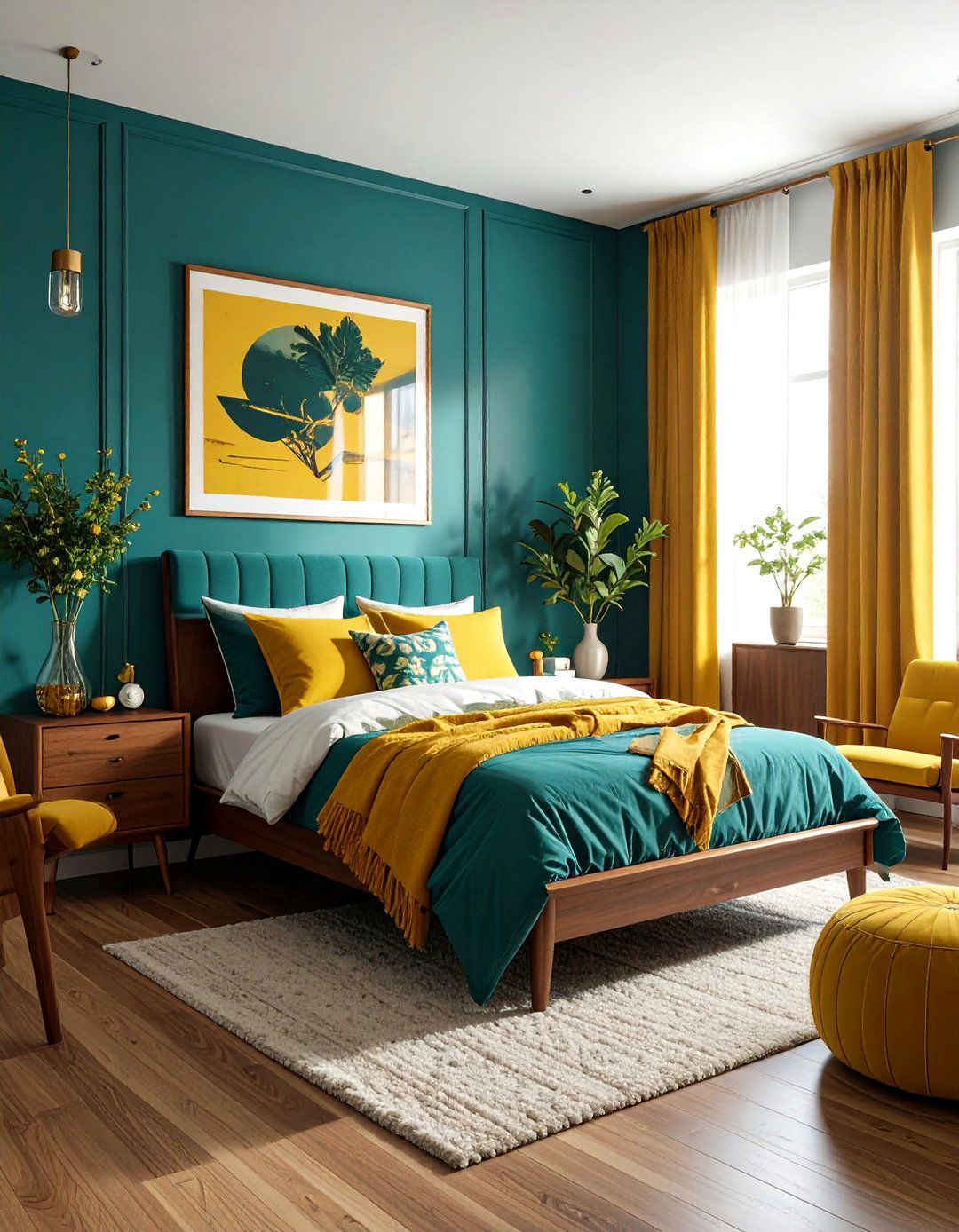 Teal And Mustard Yellow Bedroom - 30 teal bedroom ideas