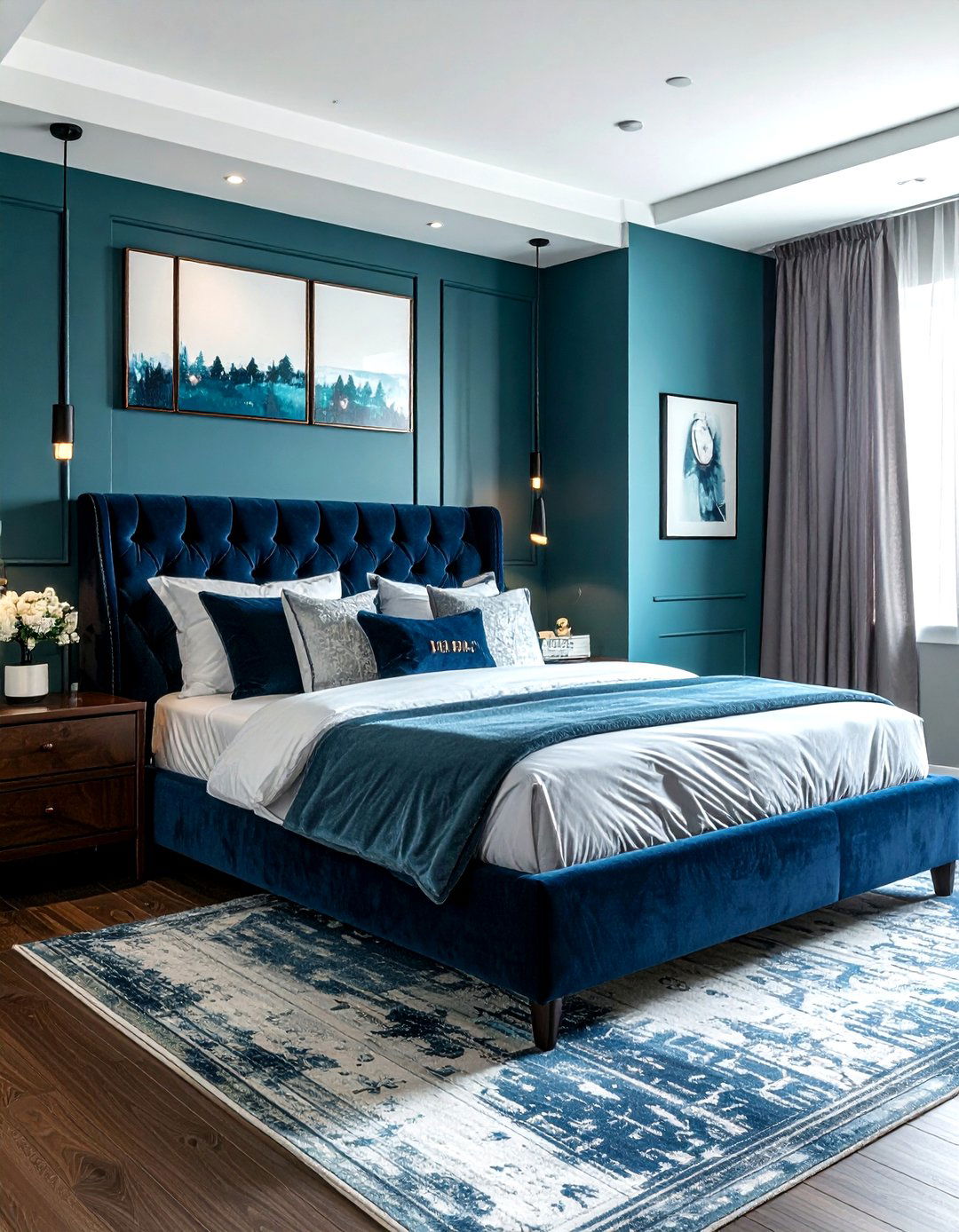 Teal And Navy Bedroom - 30 modern teal bedroom ideas