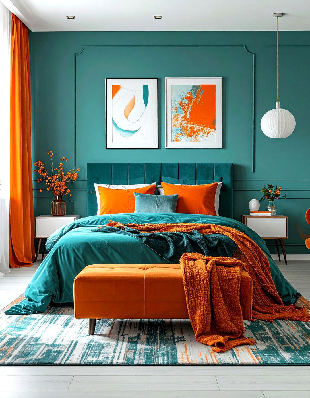 Teal And Orange Bedroom - 30 modern teal bedroom ideas