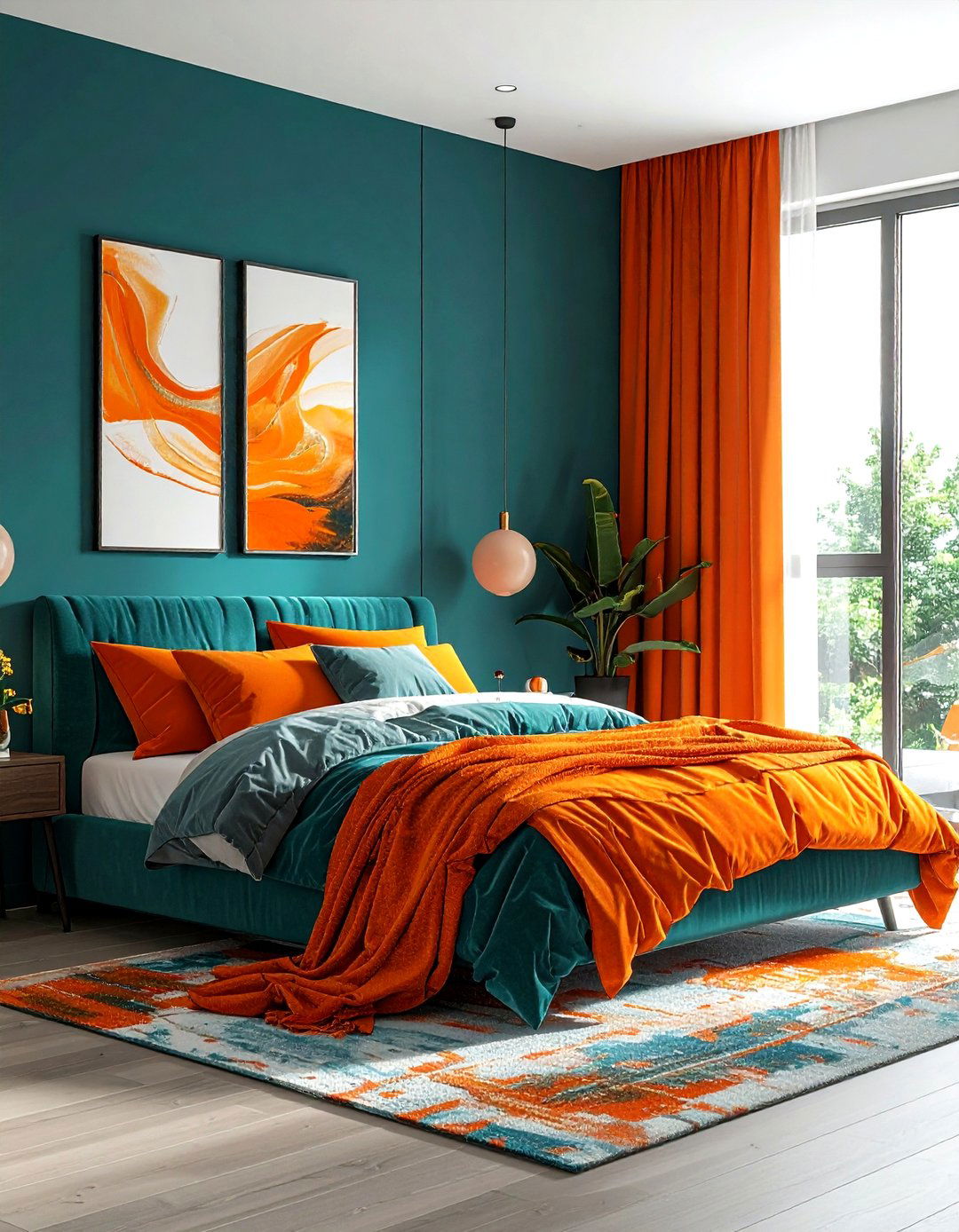 Teal And Orange Bedroom - 30 teal bedroom ideas