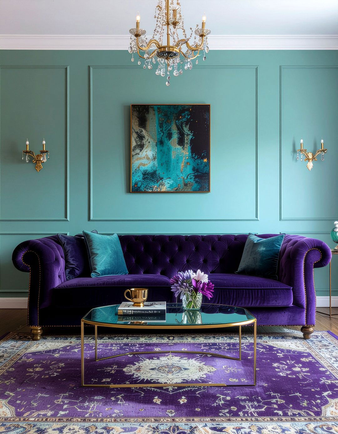 Teal And Purple Living Room - 30 teal living room ideas