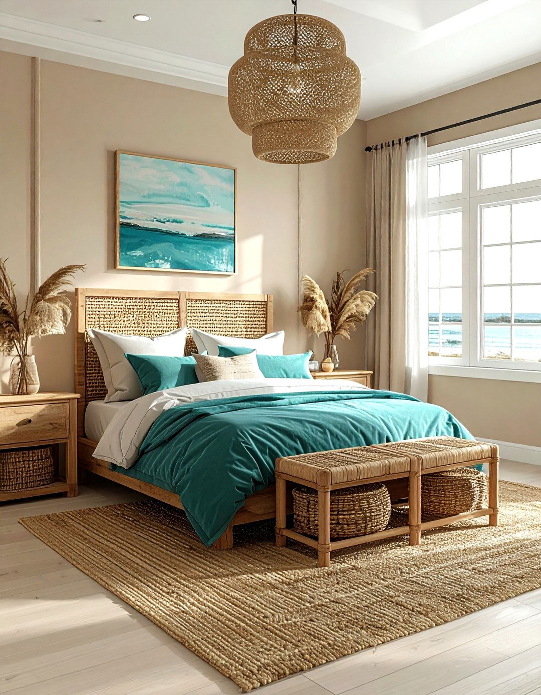Teal And Sand Bedroom - 30 coastal teal bedroom ideas