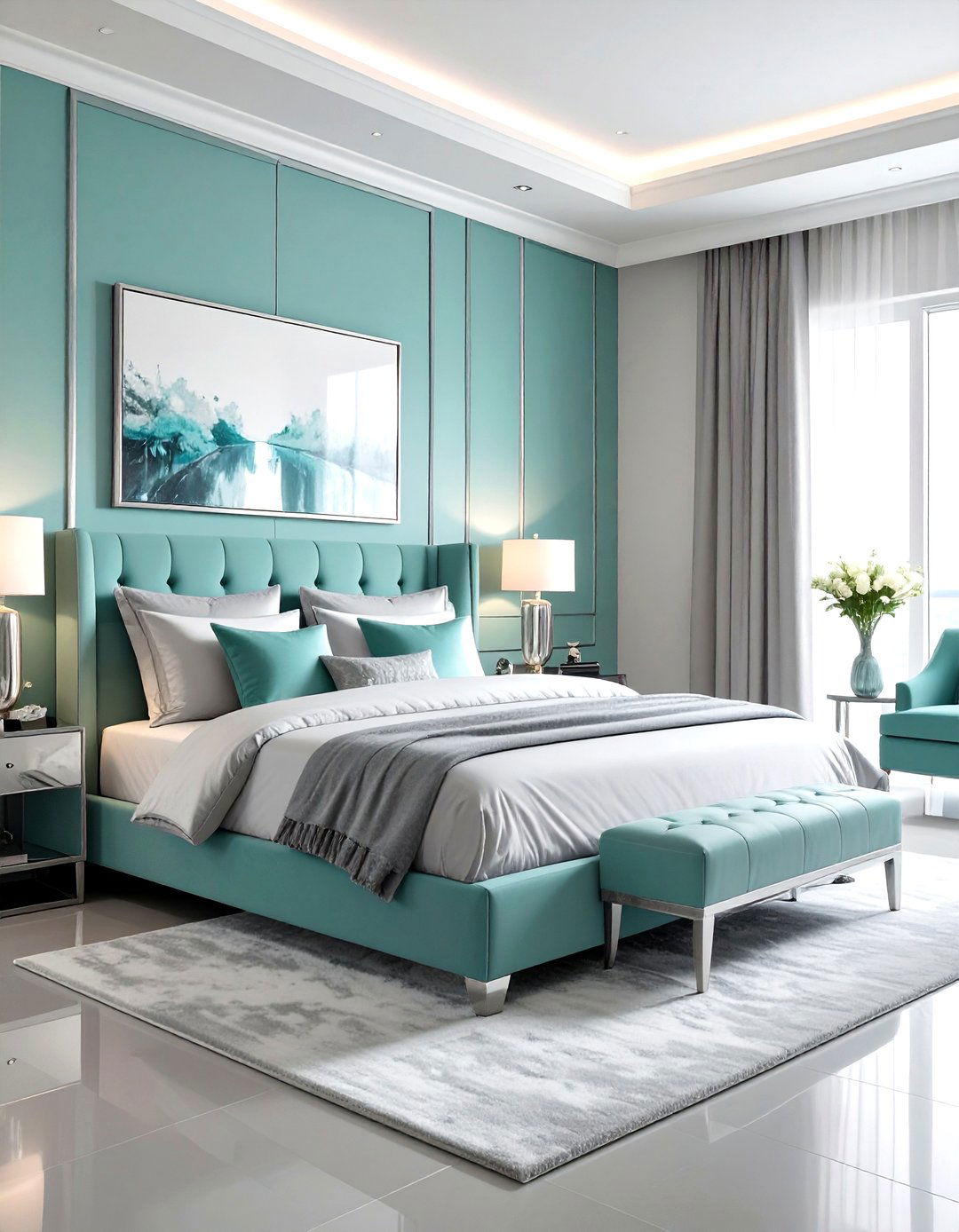 Teal And Silver Bedroom - 30 modern teal bedroom ideas
