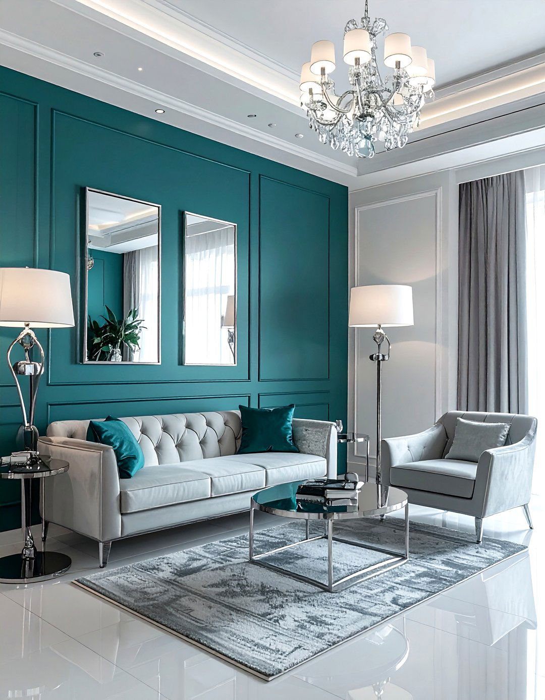 Teal And Silver Living Room - 30 cool teal living room ideas