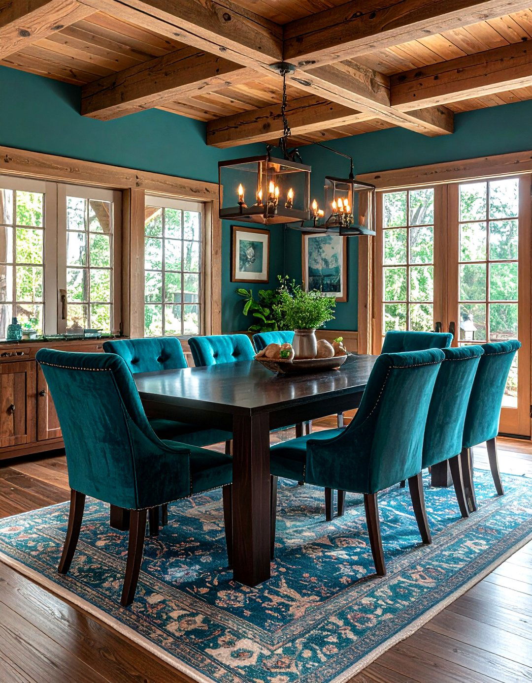 Teal And Wood Dining Room - 30 cool teal dining room ideas
