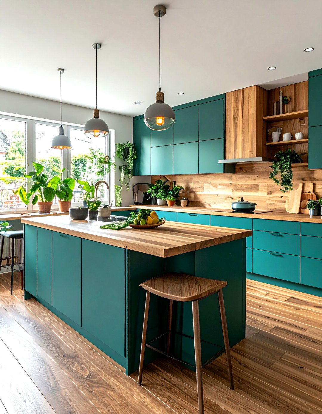 Teal And Wood Kitchen Cabinets - 30 teal kitchen ideas