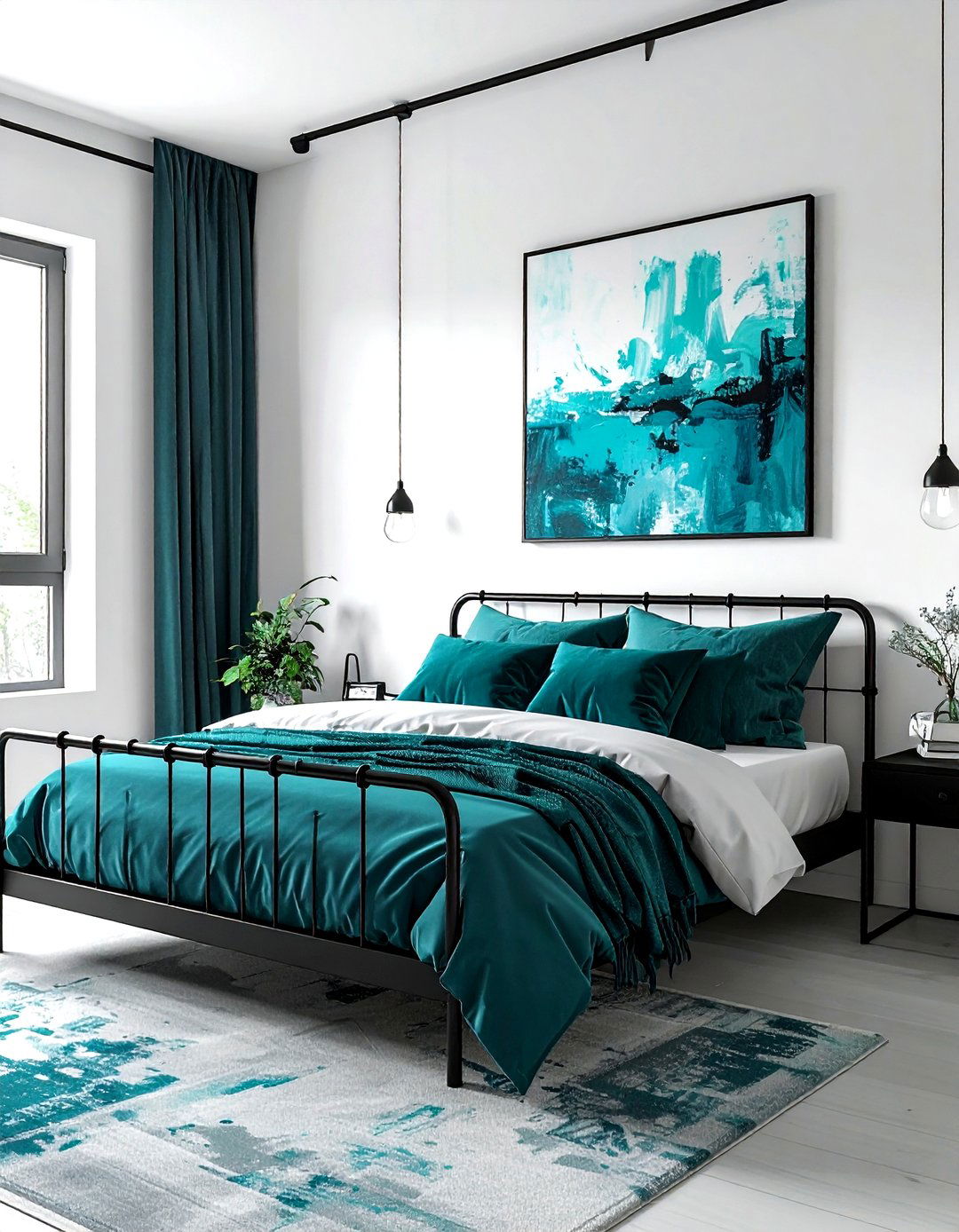 30 Industrial Teal Bedroom Ideas for a Sophisticated Sanctuary