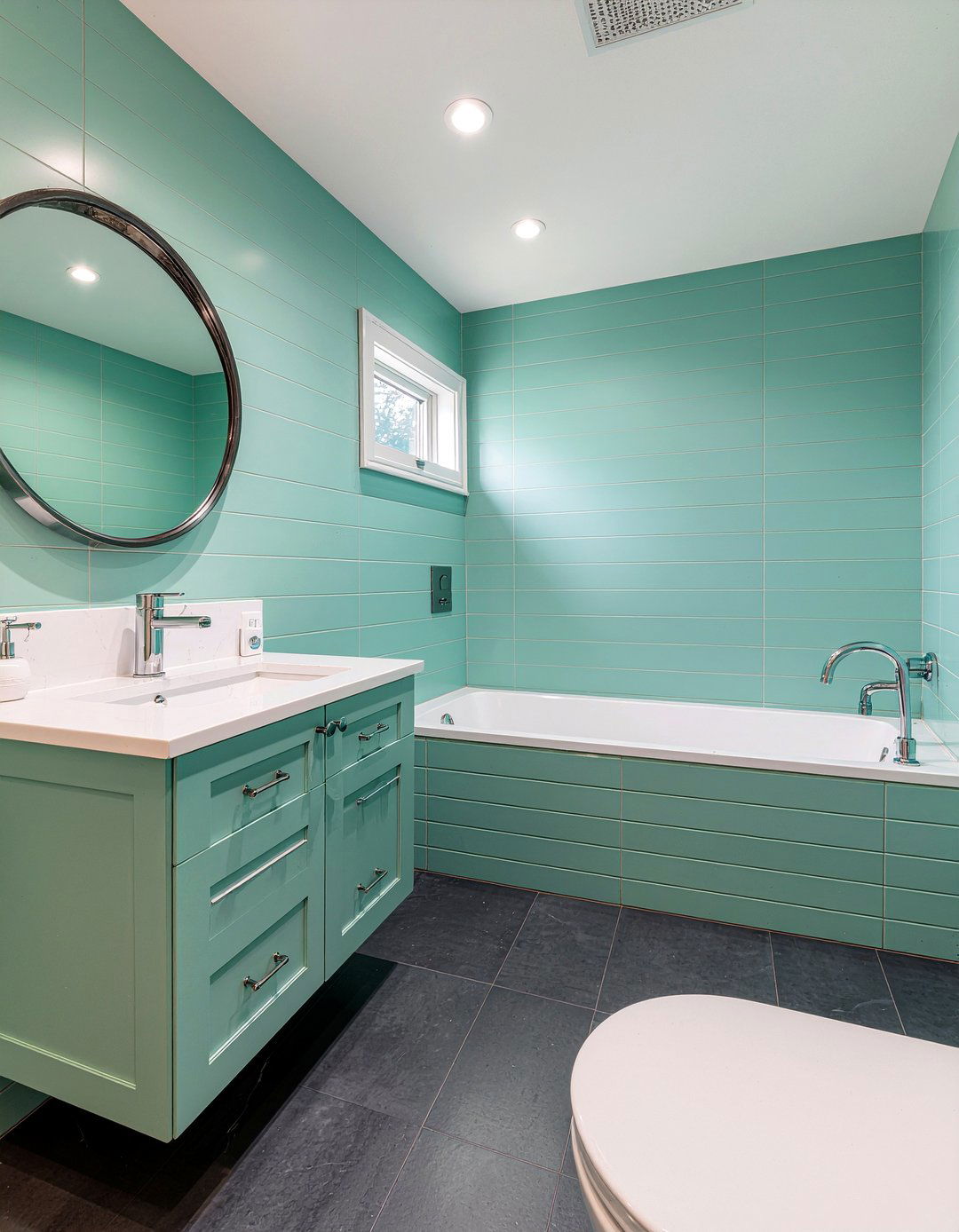 Teal Bathroom - 30 monochromatic bathroom ideas
