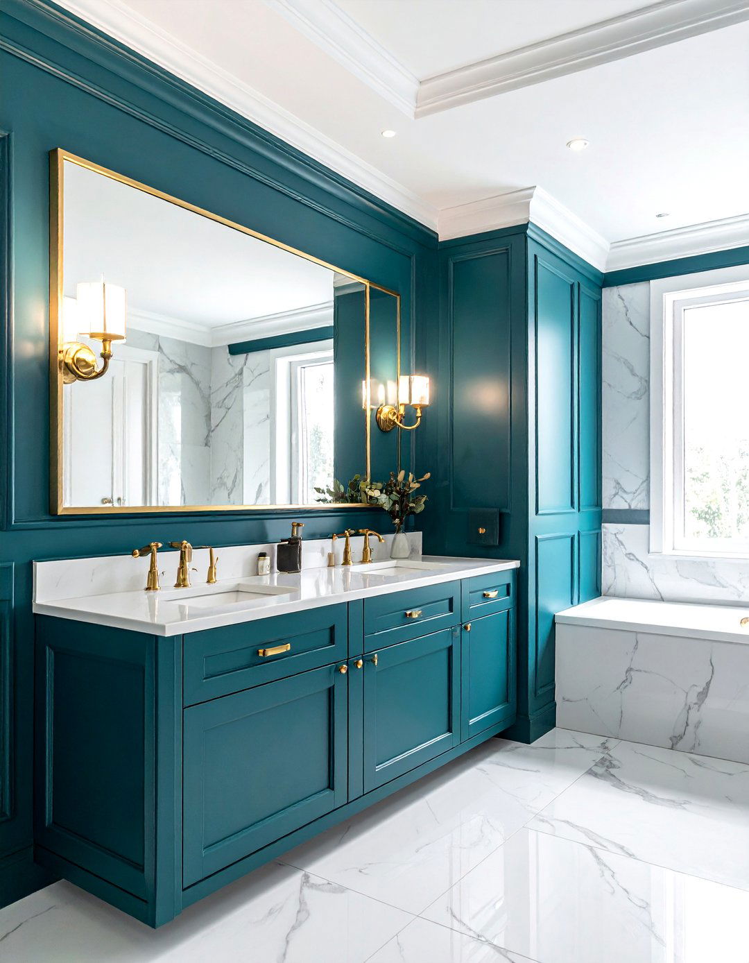 Teal Bathroom Wainscoting - 30 bathroom wainscoting ideas