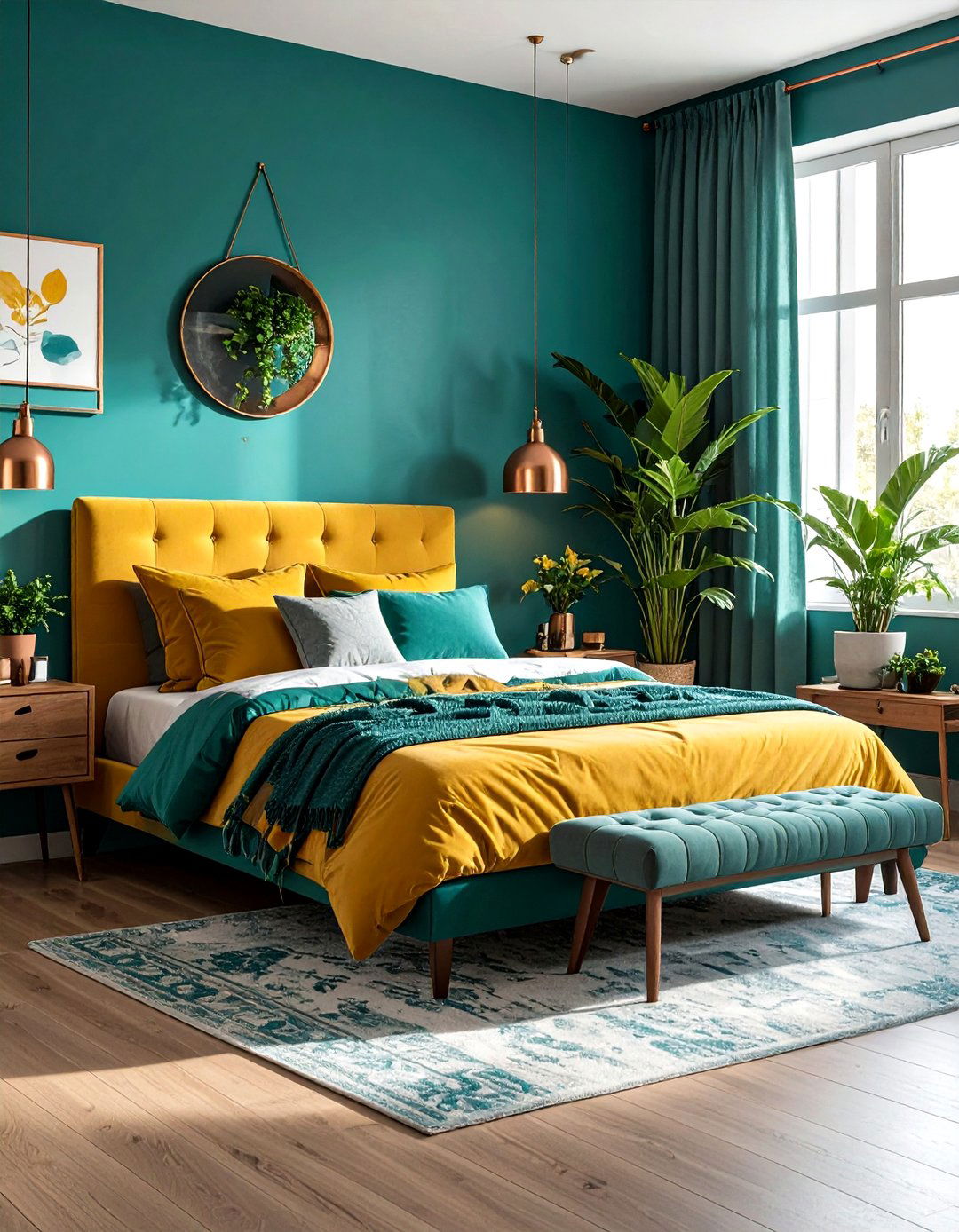 Teal Bedroom - 30 blue bedroom decor ideas