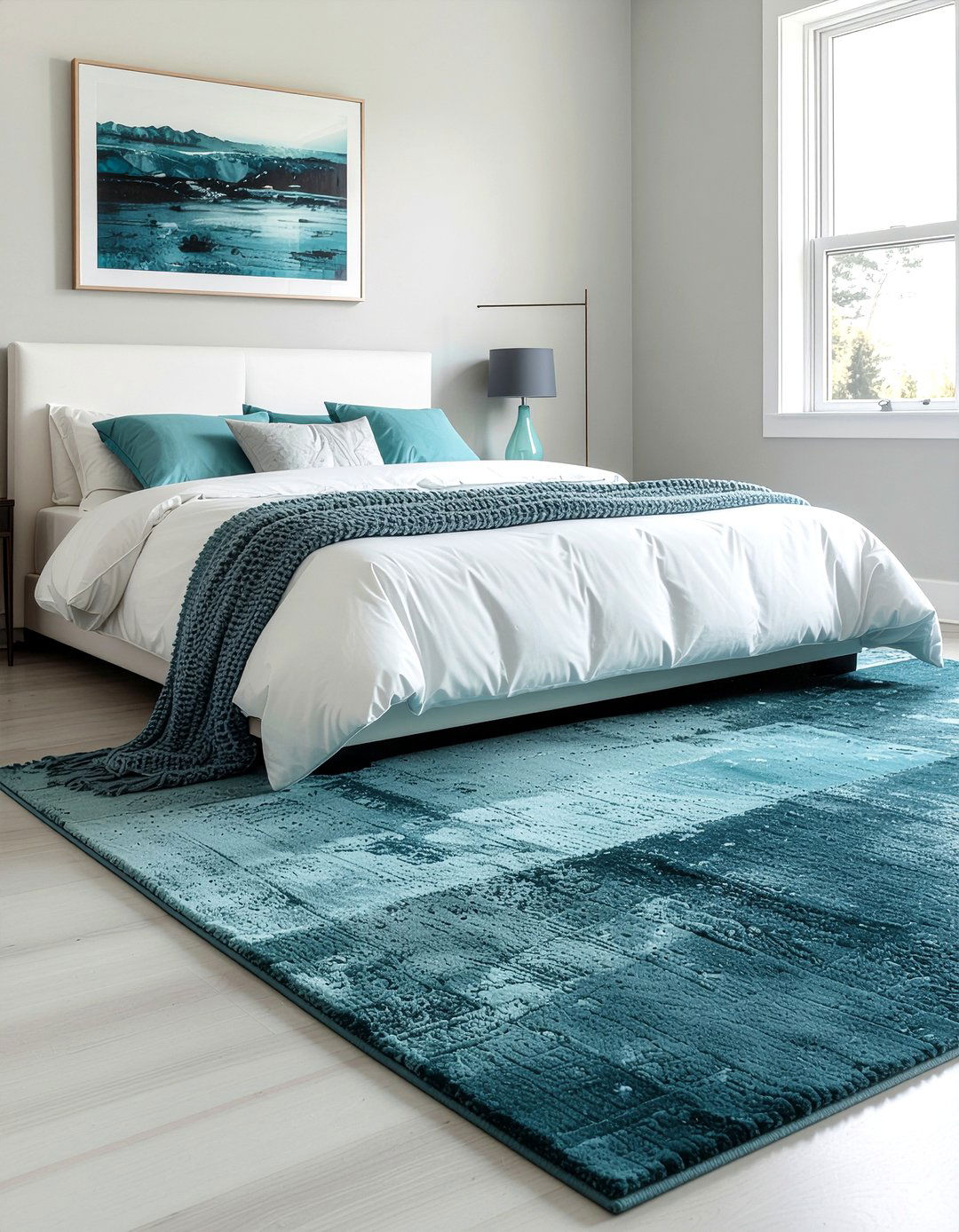Teal Bedroom Rugs - 30 cool toned bedroom ideas
