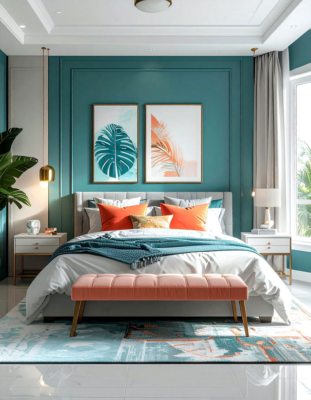 Teal Bedroom Walls - 30 bedroom accent color ideas
