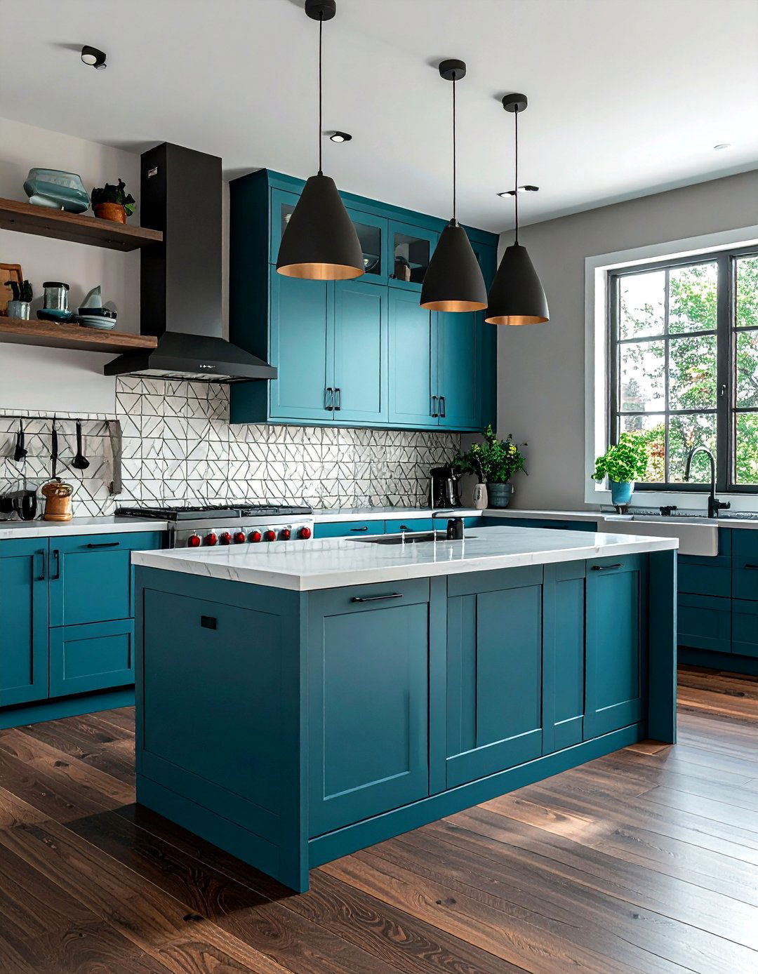 Teal Blue Kitchen Cabinets - 30 blue kitchen cabinet ideas