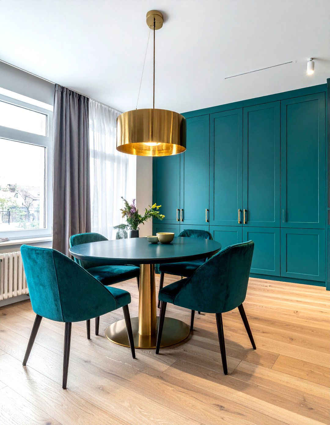 Teal Brass Hardware - 30 teal dining room ideas