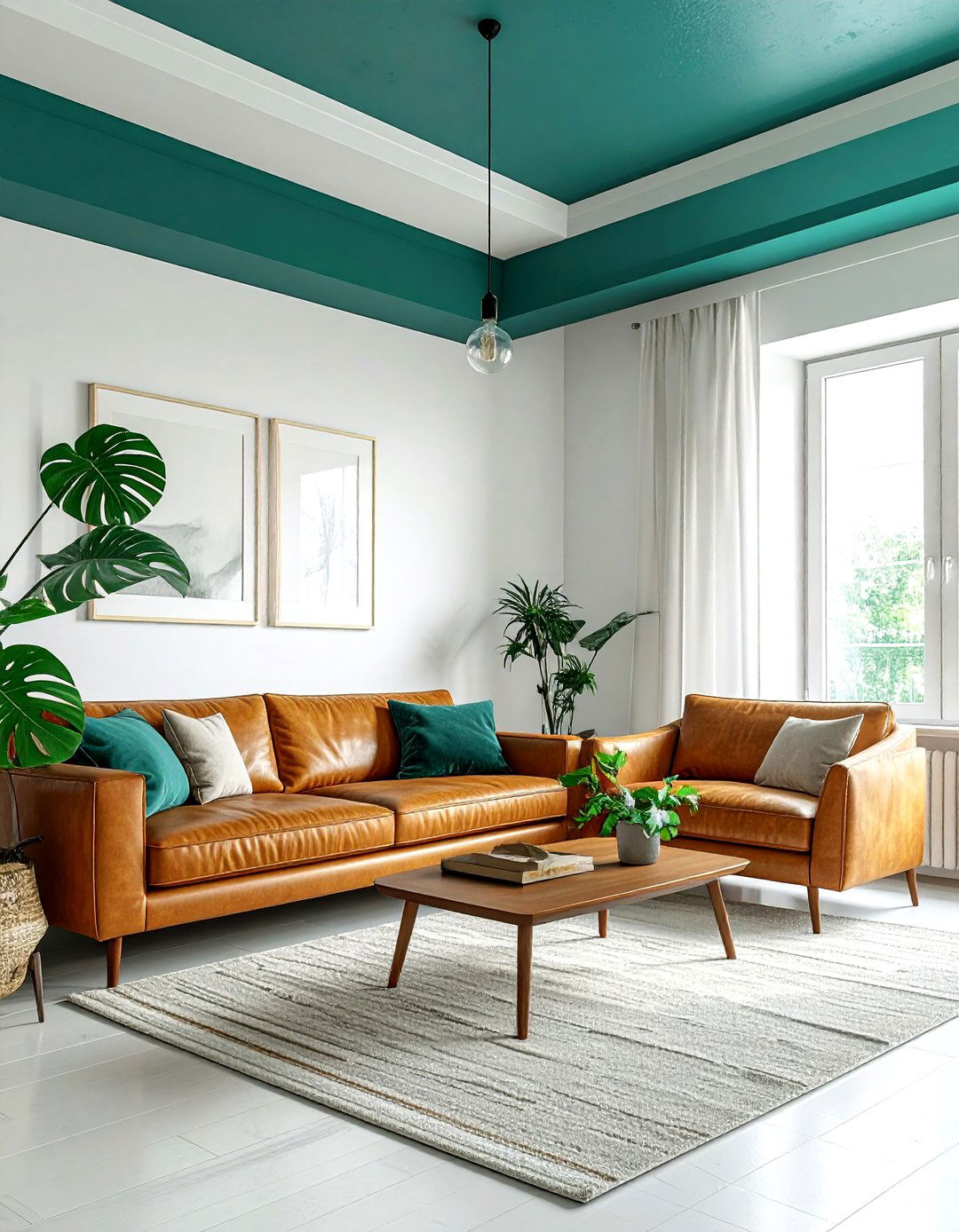 Teal Ceiling - 30 painted ceiling ideas