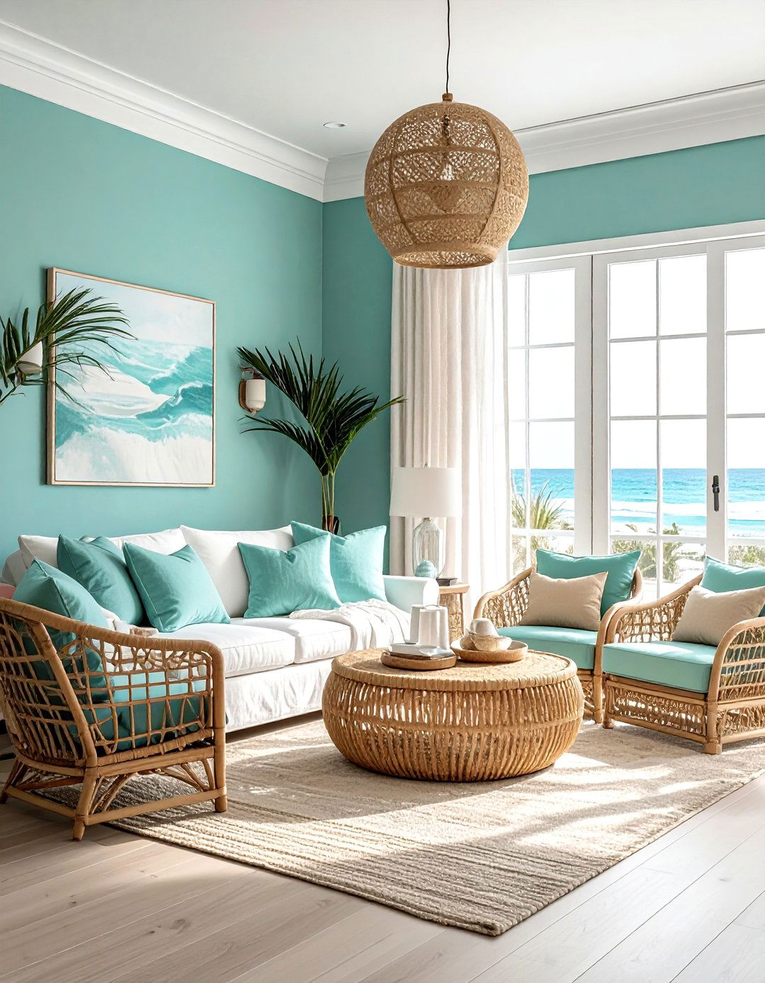 Teal Coastal Living Room - 30 contemporary teal living room ideas