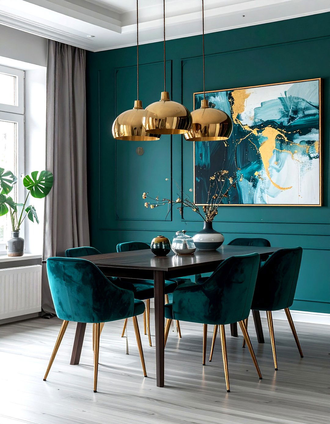Teal Dining Room - 30 cool blue dining room ideas