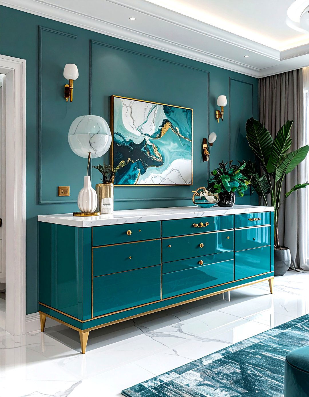 Teal Dining Room Buffet - 30 modern buffet dining room ideas