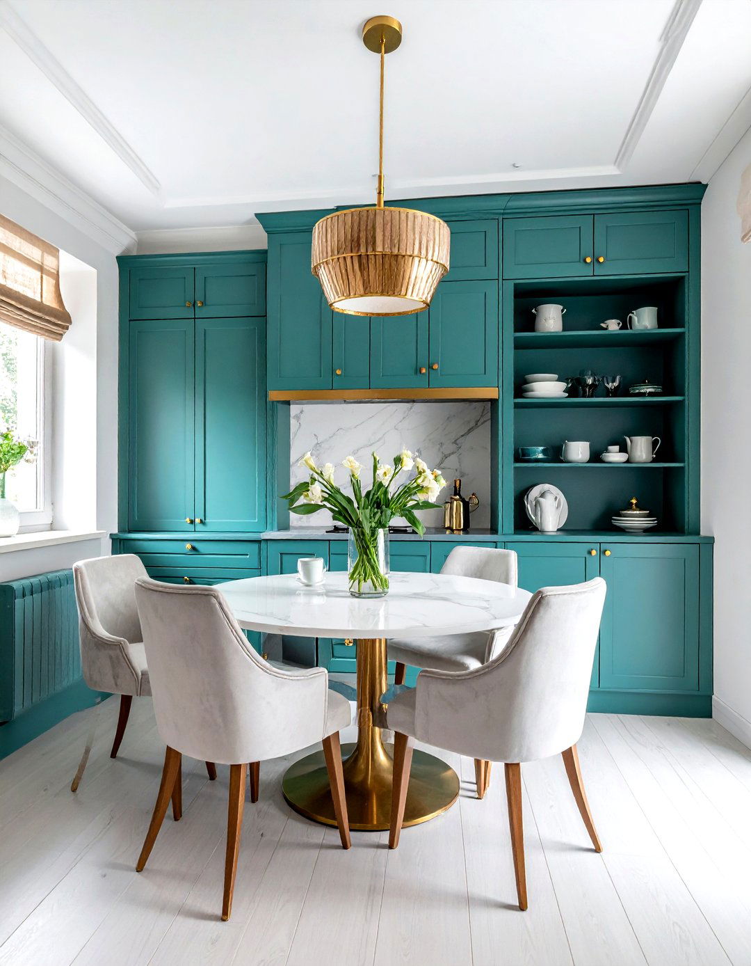 Teal Dining Room Cabinetry - 30 teal dining room ideas