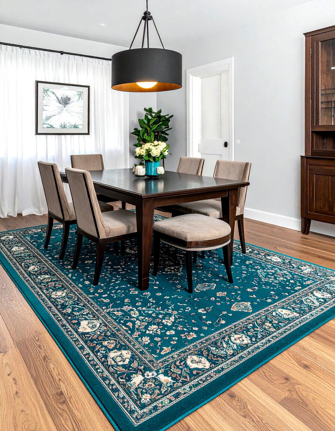 Teal Dining Room Rug - 30 teal dining room ideas