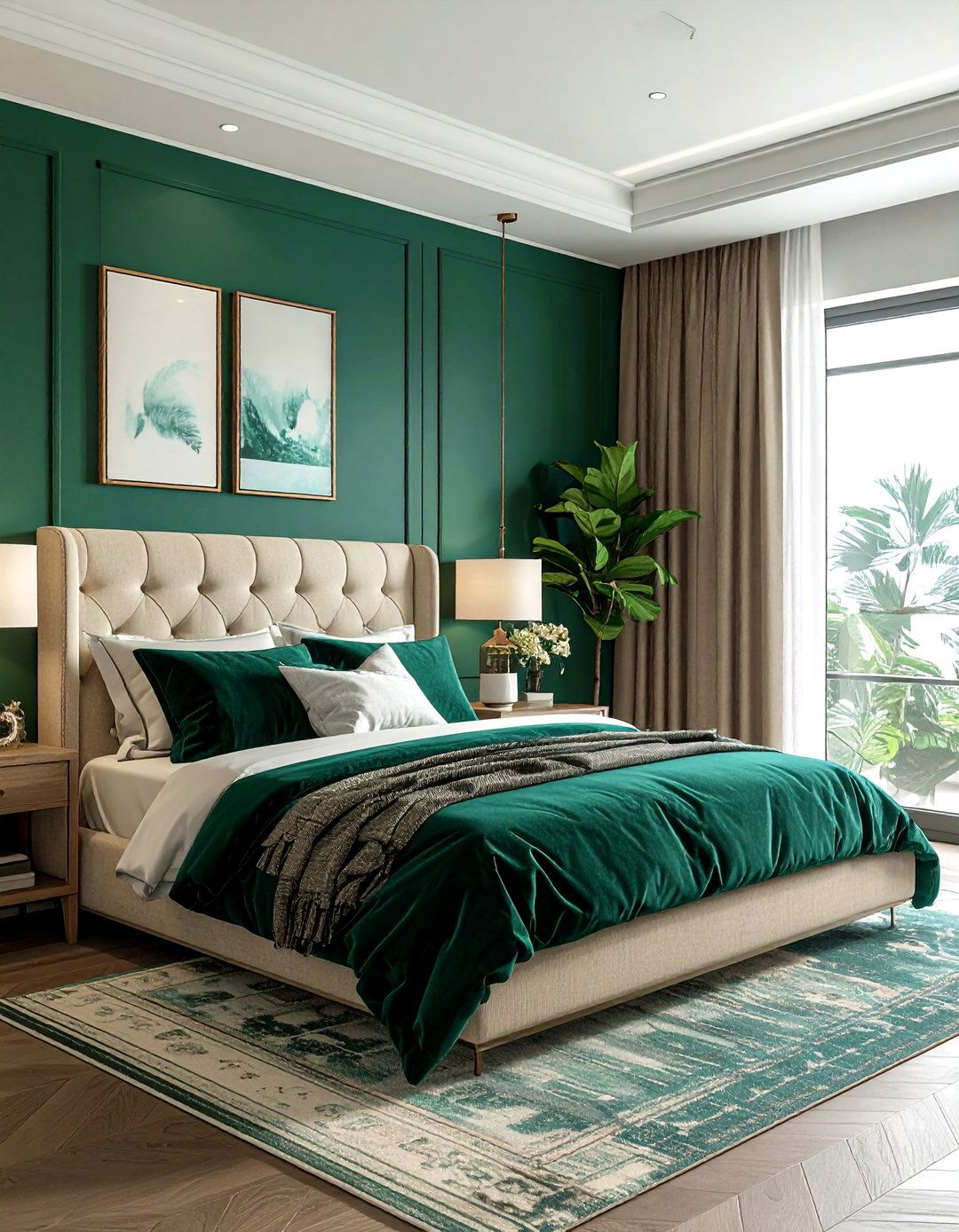 Teal Green Coastal Bedroom - 30 coastal green bedroom ideas