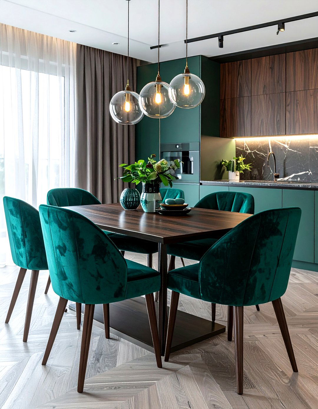 Teal Green Kitchen Chairs - 30 green kitchen decor ideas