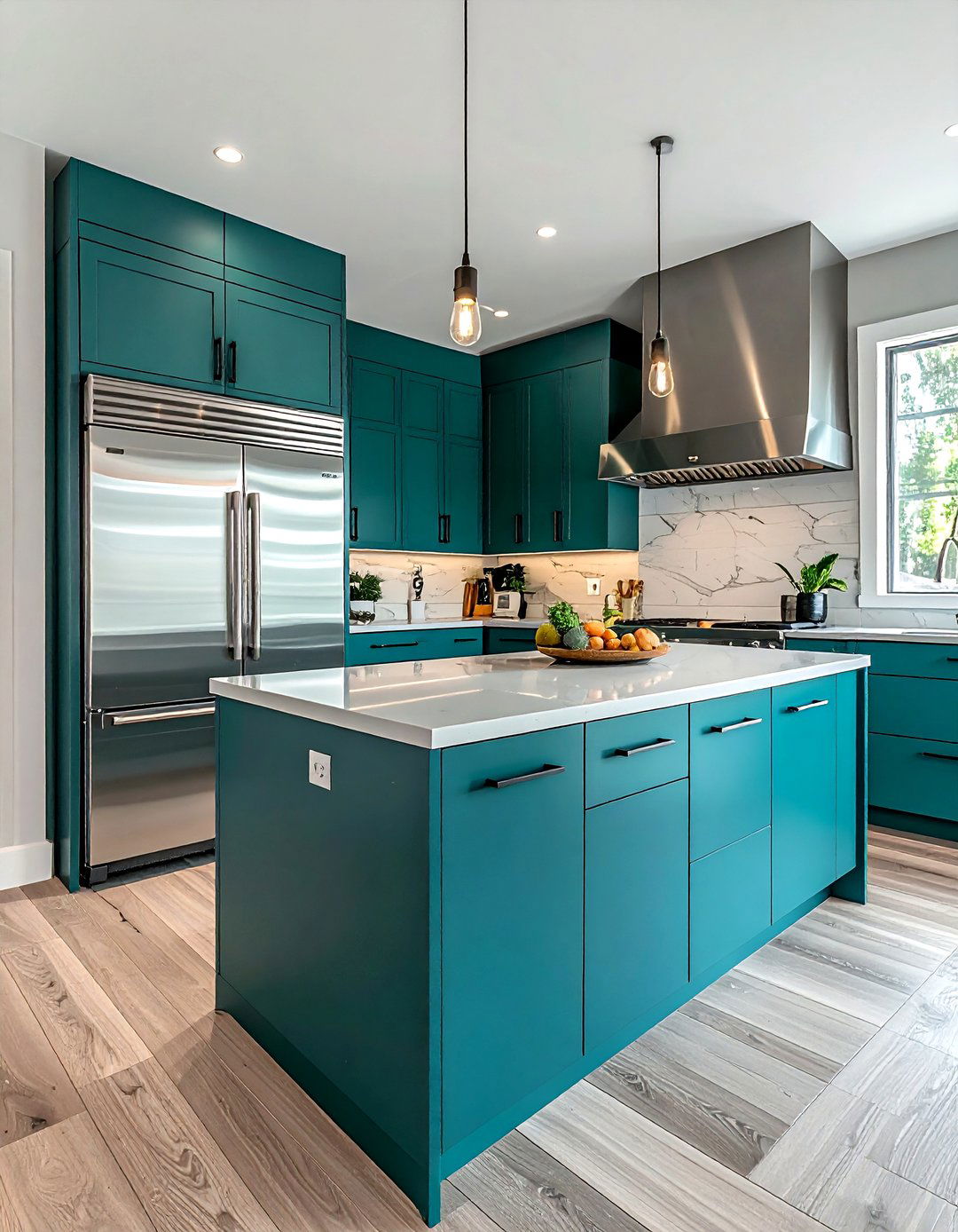 Teal Kitchen With Stainless Steel Appliances - 30 teal kitchen ideas