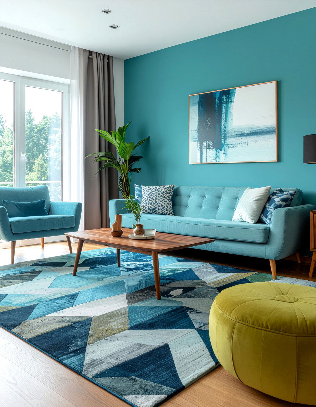 Teal Living Room - 30 jewel toned living room ideas
