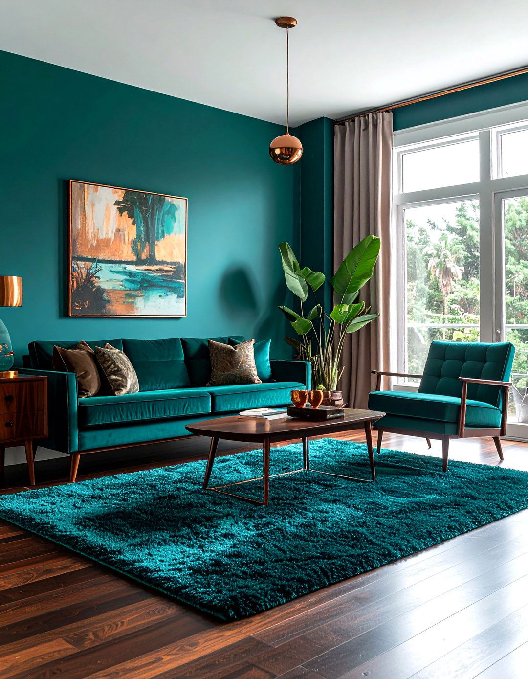 Teal Living Room - 30 blue living room decor ideas