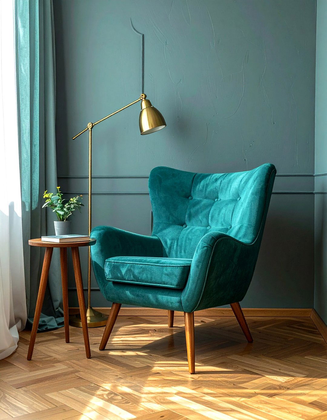 Teal Mid Century Modern Chair - 30 teal decor ideas