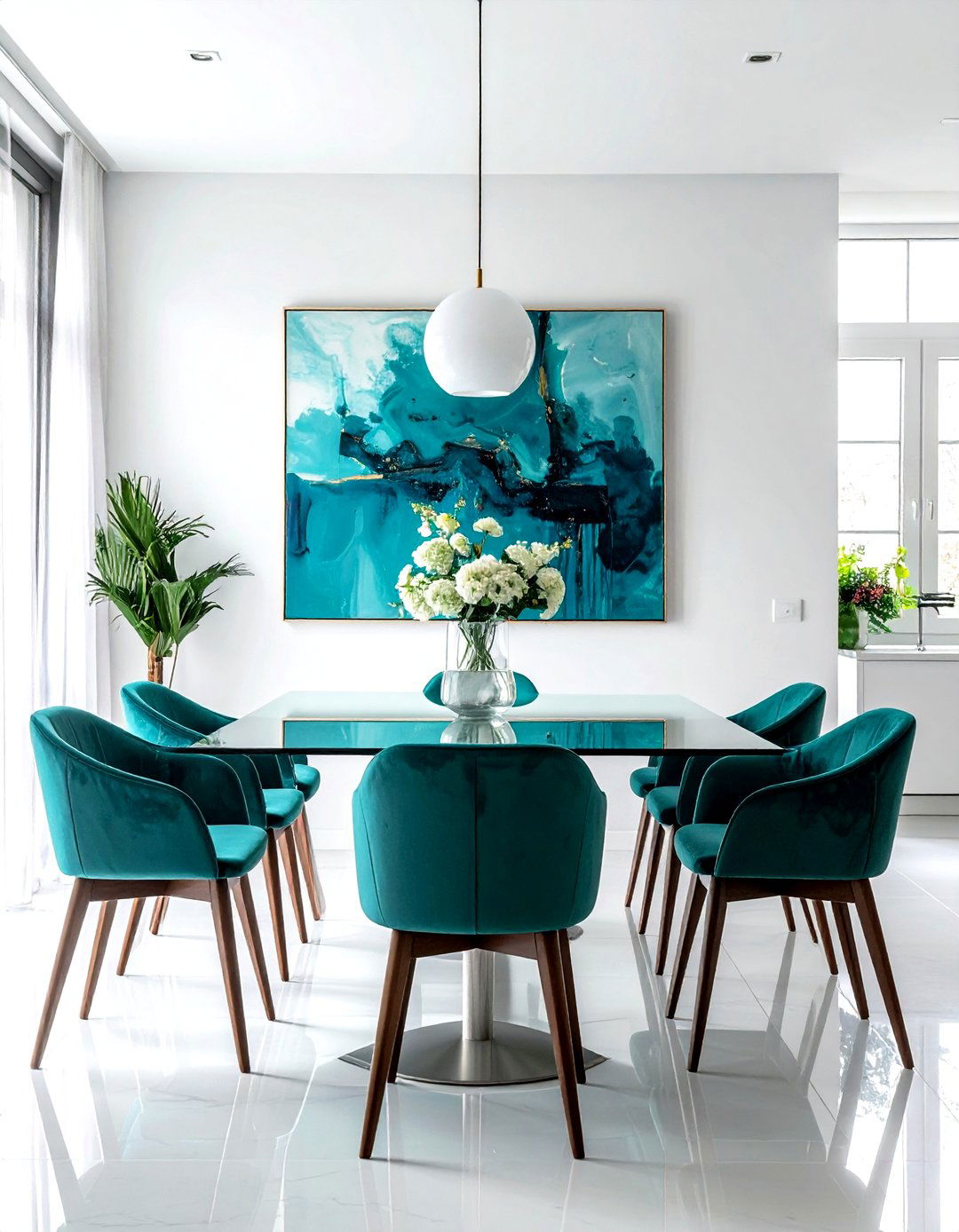Teal Minimalist Decor - 30 teal dining room ideas