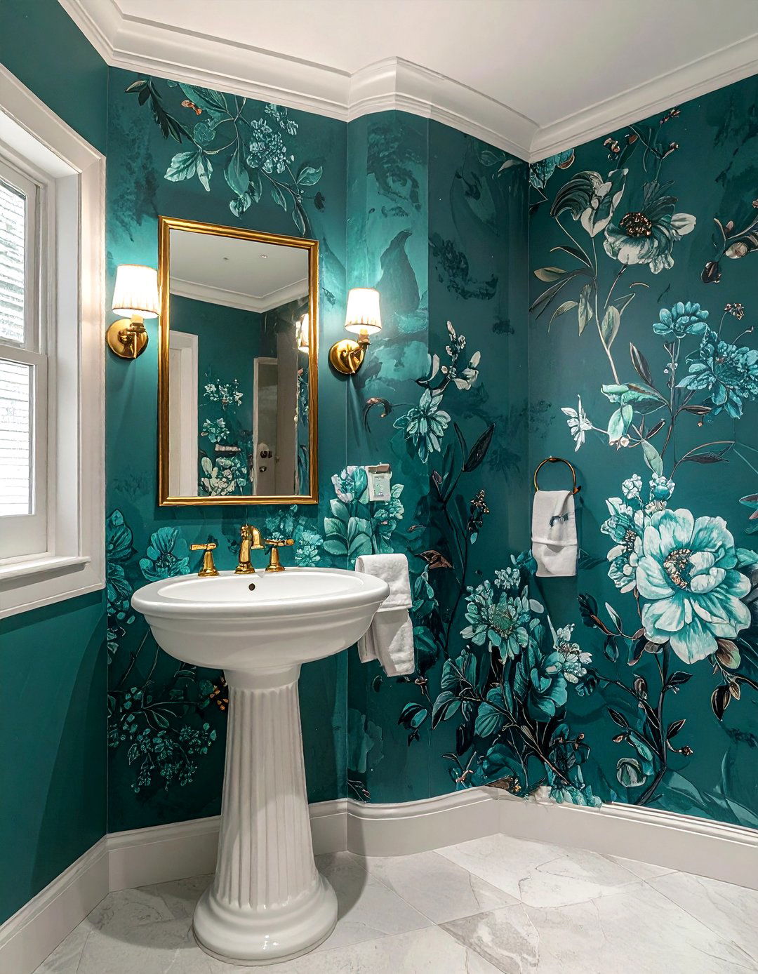 Teal Powder Room Wallpaper - 30 teal decor ideas