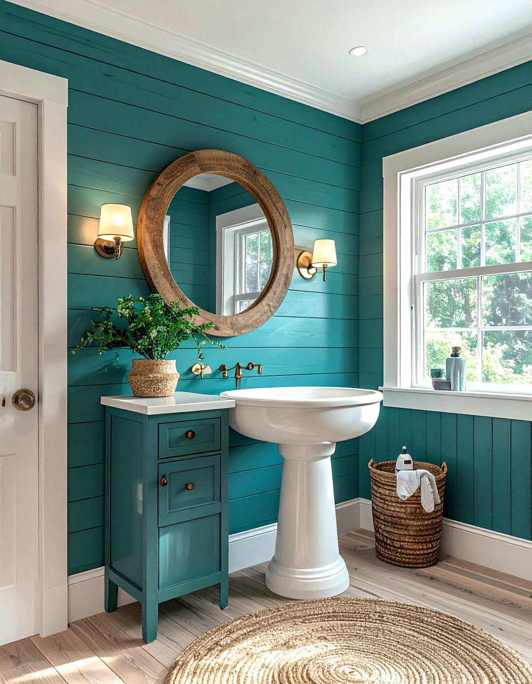 Teal Shiplap Bathroom Walls - 30 teal bathroom ideas