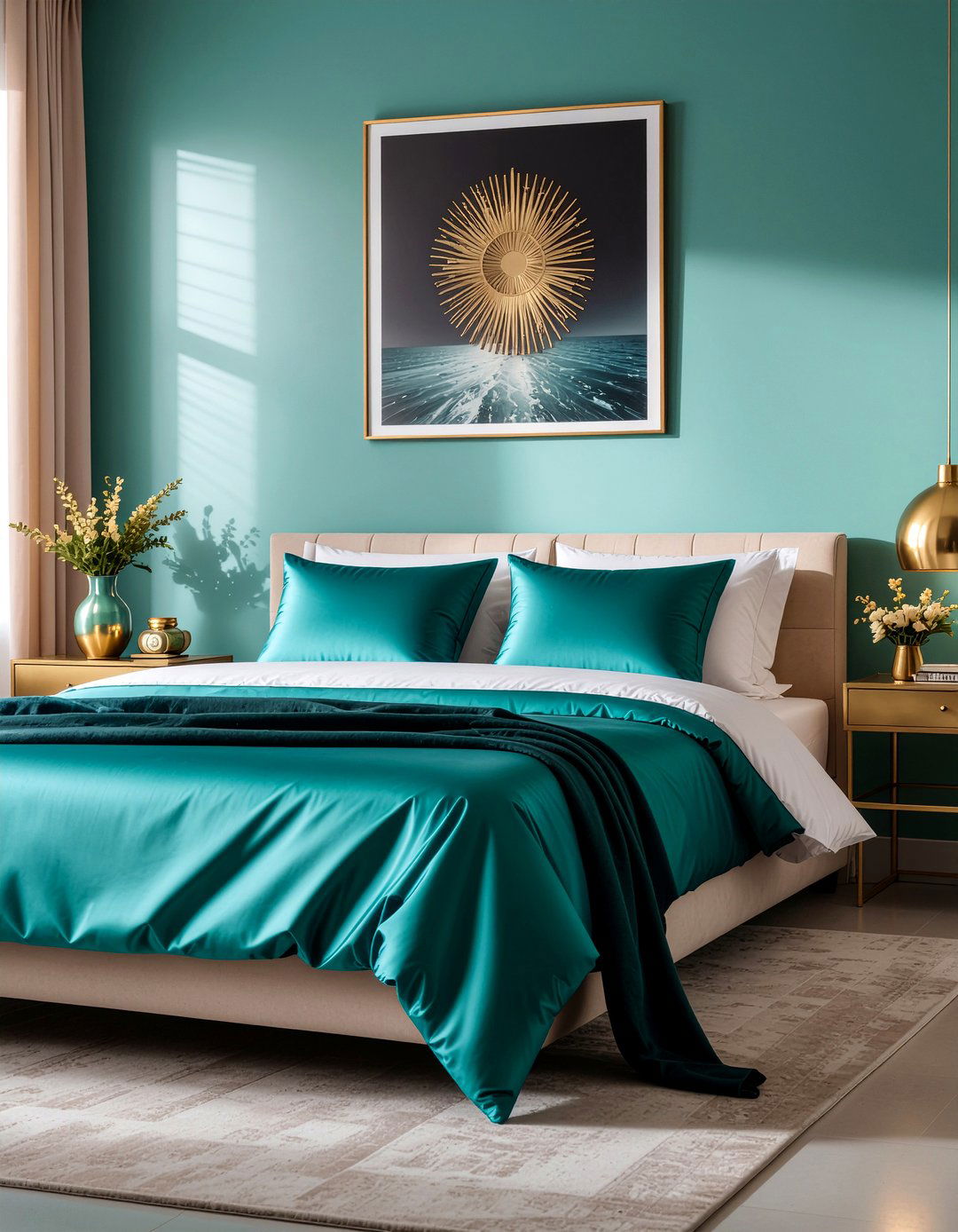 Teal Silk Sheets - 30 bedroom silk bedding ideas