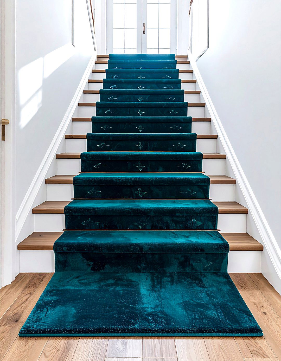 Teal Stair Runner - 30 teal decor ideas