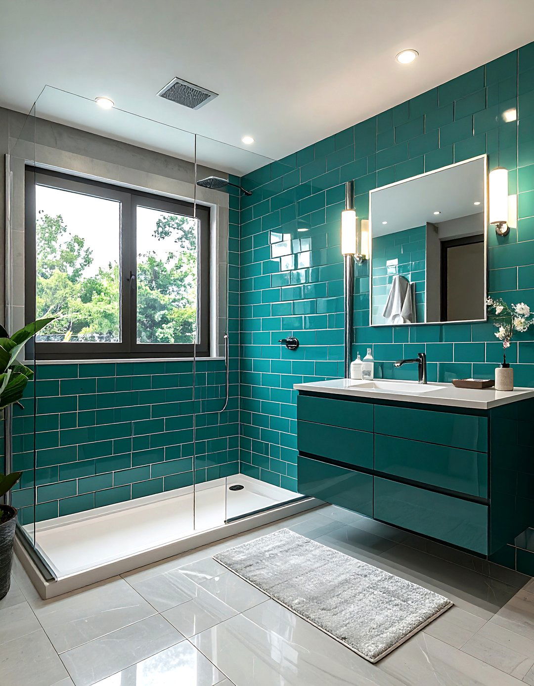 Teal Subway Tile Bathroom - 30 teal bathroom ideas