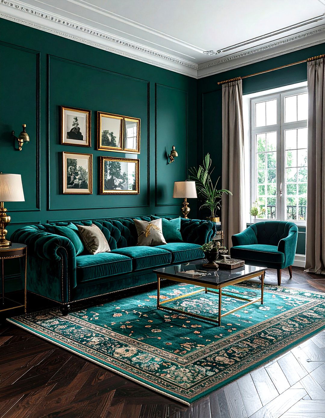 Teal Traditional Living Room - 30 traditional blue living room ideas