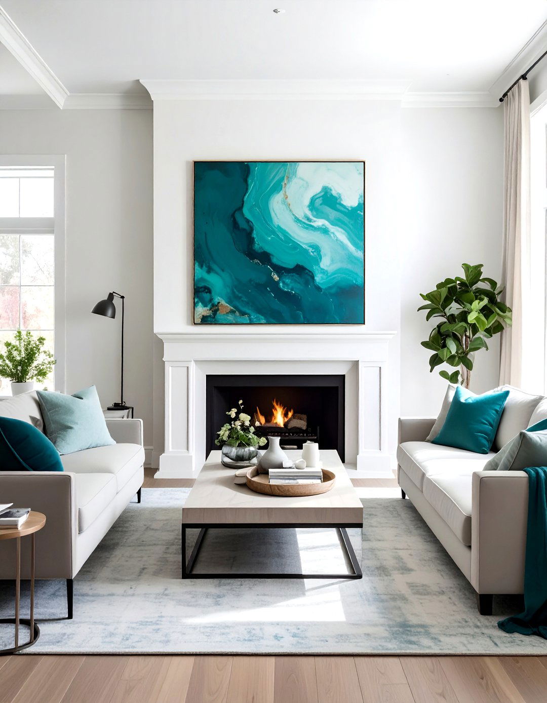 Teal Wall Art - 30 teal decor ideas